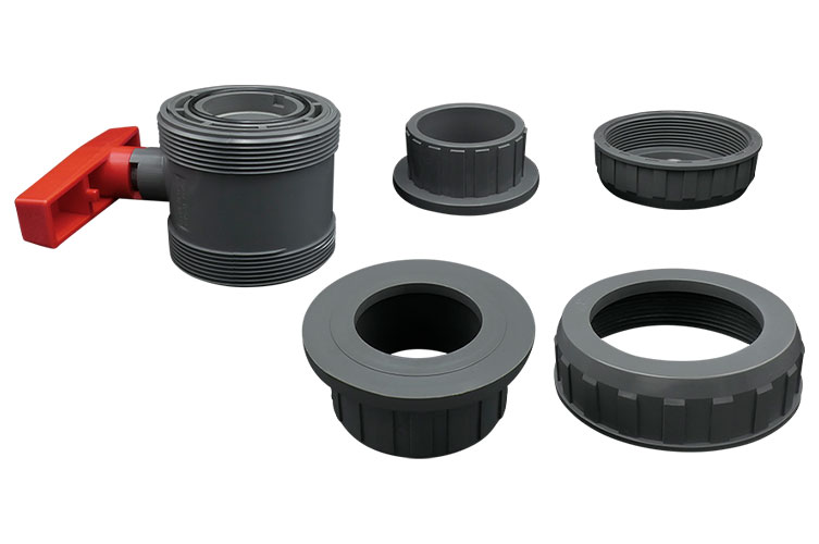 PVC 75 BALL VALVE ﾕﾆｵﾝ ｿｹｯﾄ式