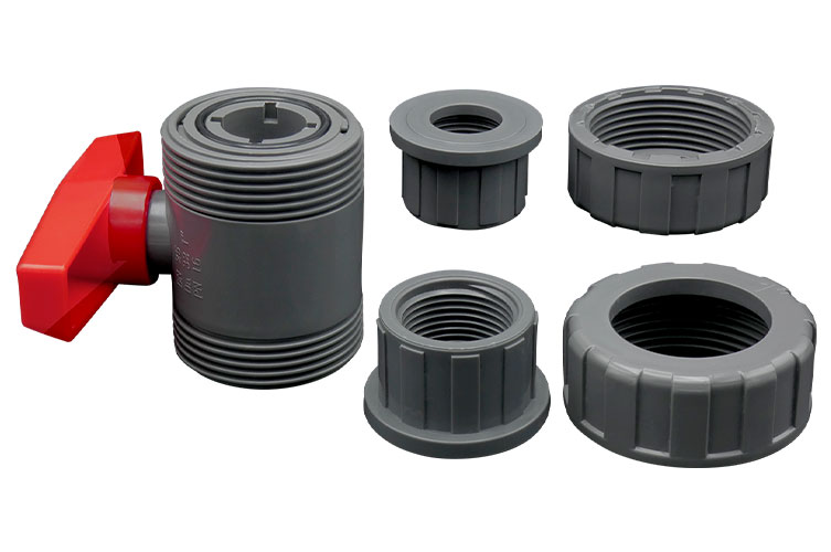 PVC 1"(25) BALL VALVE ﾕﾆｵﾝ ﾈｼﾞ式