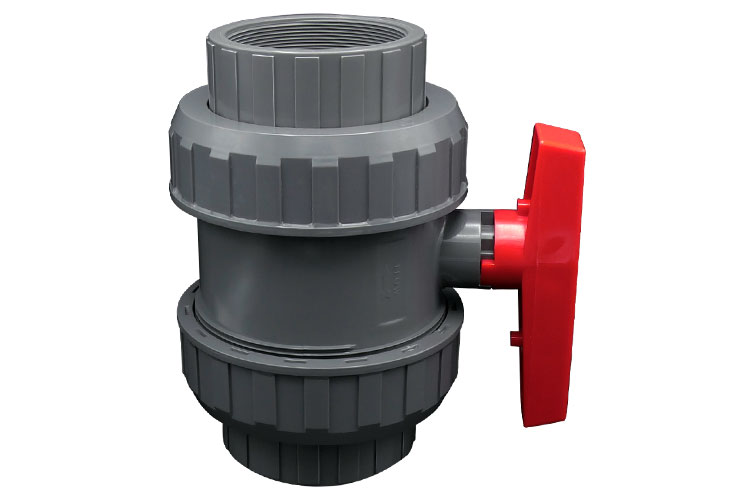 PVC 4"(100) BALL VALVE ﾕﾆｵﾝ ﾈｼﾞ式