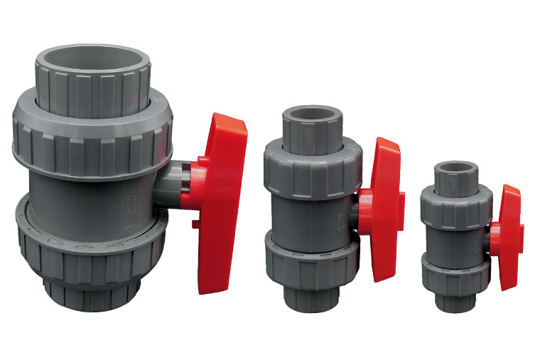 PVC　ボールバルブ　ユニオン　ソケット式