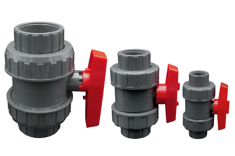 PVC　ボールバルブ　ユニオン　ネジ式